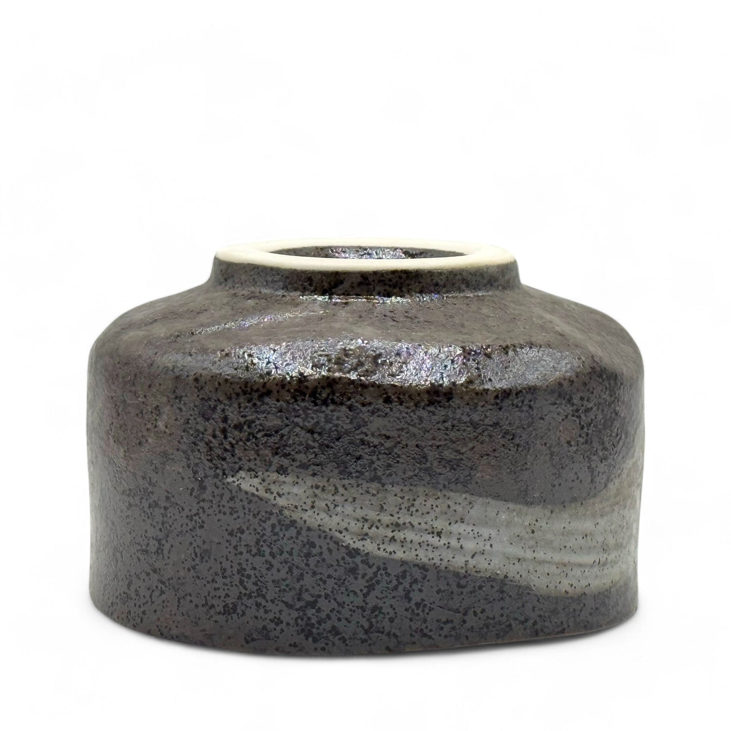 Brushstroke Brown Mino-yaki Chawan - Japanese Matcha Bowl