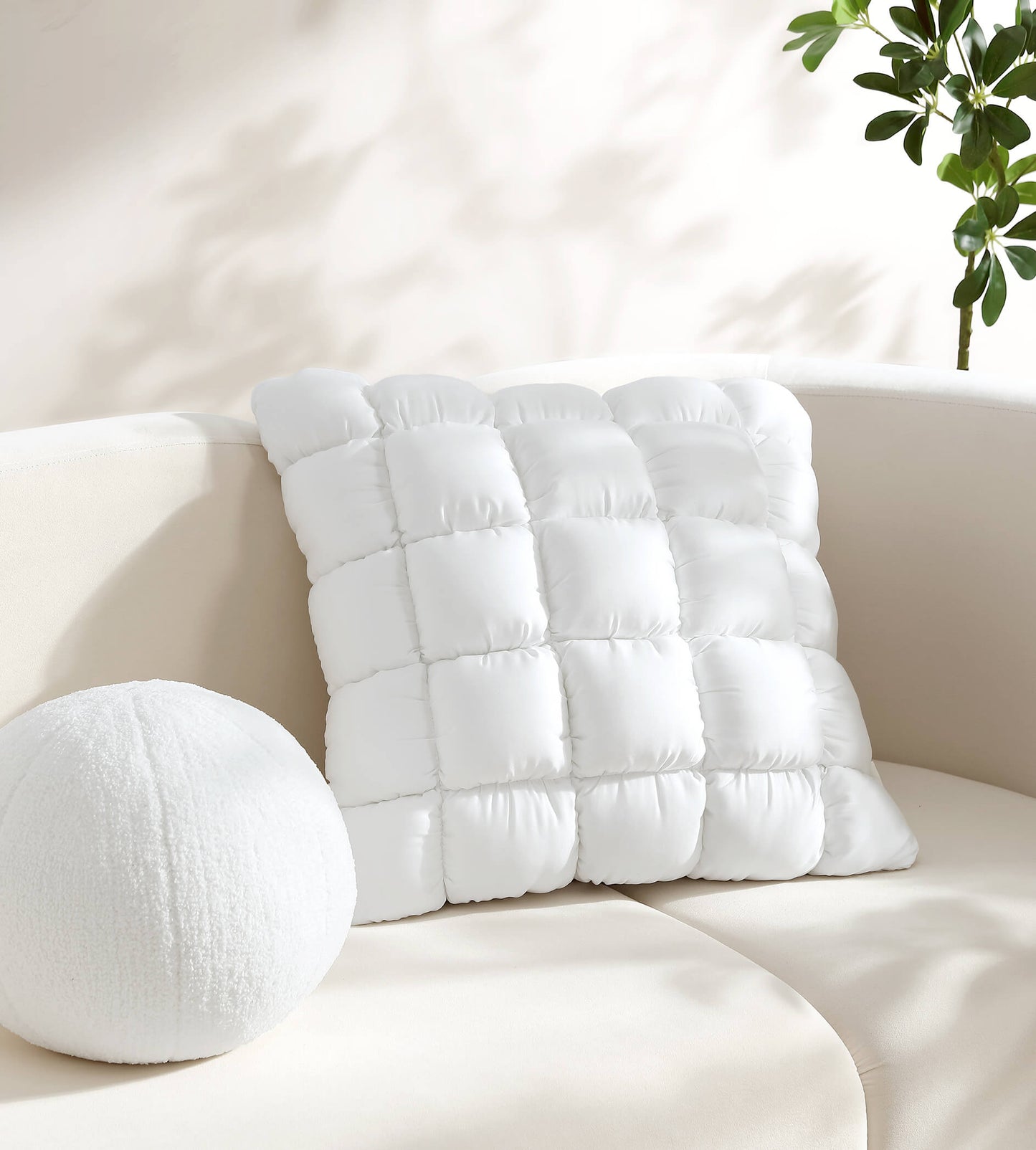 Silky Lyocell Puff Throw Pillow