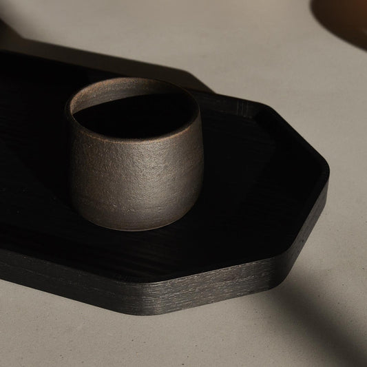 Versatile Black Clay Ceramic Cup