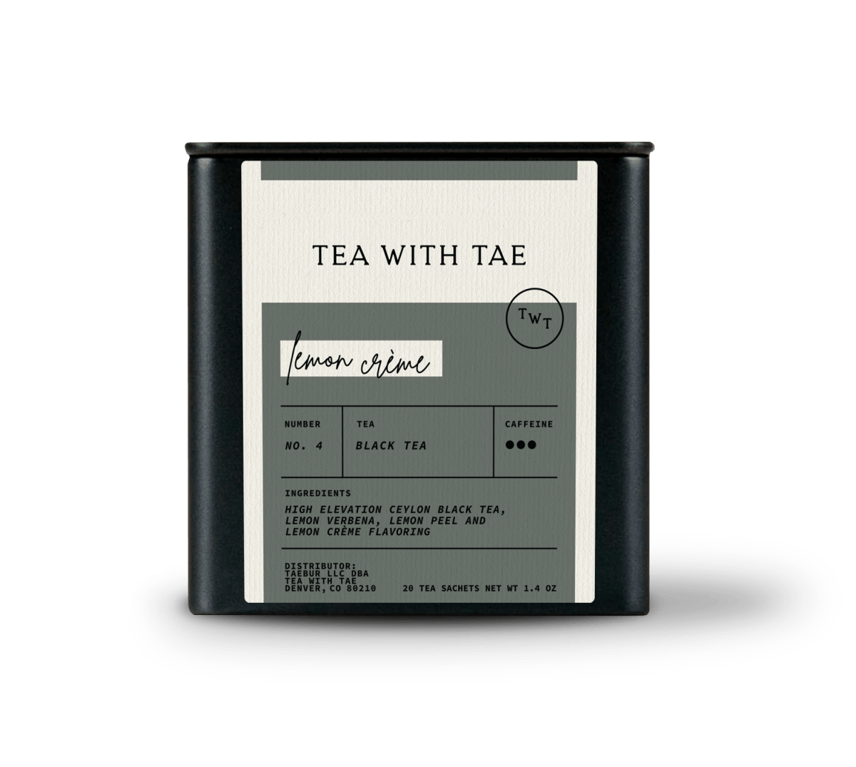 Lemon Crème Tea Tin Gift (20 tea sachets)