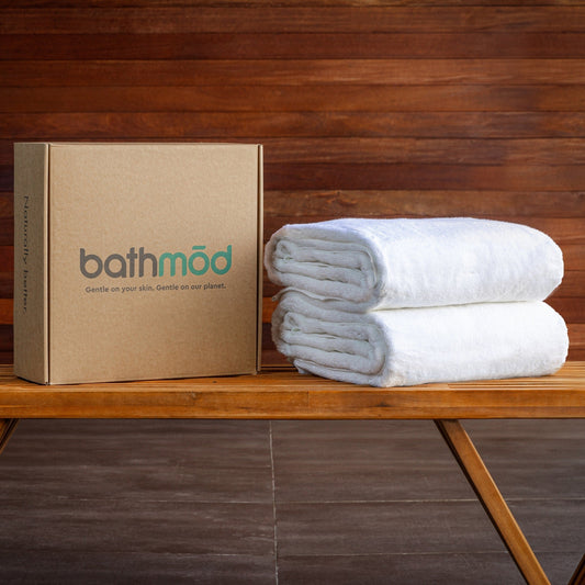 Luxury Organic Bath Sheets Two Pack - GOTS Certified, Soft, Eco-Friendly